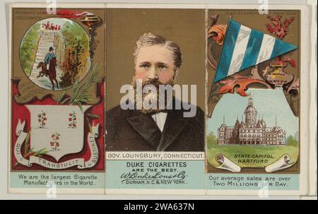 Governatore Lounsbury, Connecticut, da "Governors, Arms, ecc.". Series (N133-2), pubblicato da Duke Sons & Co. 1963 da W. Duke, Sons & Co.. Foto Stock