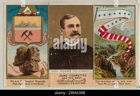 Governatore Adams, Colorado, da "Governors, Arms, ecc.". Series (N133-2), pubblicato da Duke Sons & Co. 1963 da W. Duke, Sons & Co.. Foto Stock