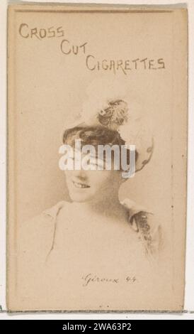 Carta numero 44, Giroux, della serie Actors and Actresses (N145-1) emessa da Duke Sons & Co. Per promuovere Cross Cut sigarettes 1963 di W. Duke, Sons & Co.. Foto Stock