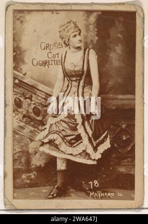 Carta numero 78, Maynard, della serie Actors and Actresses (N145-1) emessa da Duke Sons & Co. Per promuovere Cross Cut Sigarettes 1963 di W. Duke, Sons & Co.. Foto Stock