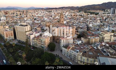 Foto drone Málaga Cattedrale di Malaga Spagna Europa Foto Stock