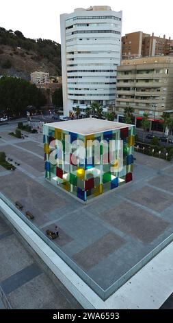 Drone foto Centro Pompidou Malaga spagna europa Foto Stock