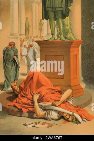 Gaio Giulio Cesare (100 a.C. - 44 a.C.). Politico romano, generale e scrittore. Nel 60 a.C. fondò un triumvirato con Pompeo e Crasso. Conquistato G Foto Stock