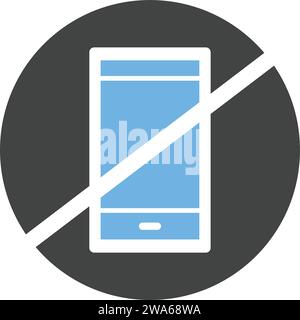Icona telefono non consentito immagine vettoriale. Illustrazione Vettoriale