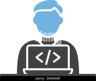 Immagine vettoriale dell'icona del programmatore. Illustrazione Vettoriale