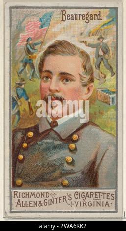 Pierre Gustave Toutant Beauregard, della serie Great Generals (N15) per Allen & Ginter sigarettes Brands 1963 di Allen & Ginter Foto Stock