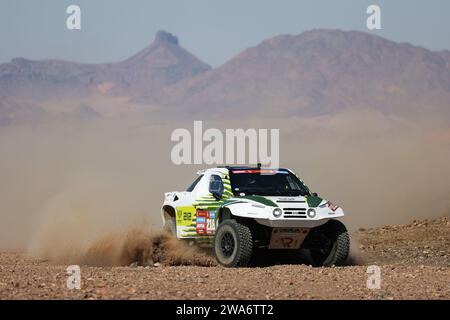 218 HAN Wei (chn), ma li (chn), Hanwei Motorsport Team, HW2024 foderato rosso, FIA Ultimate, azione durante il test privato della Dakar 2024 dal 2 al 3 gennaio 2024 ad al-Ula, Arabia Saudita - foto Antonin Vincent / DPPI Foto Stock