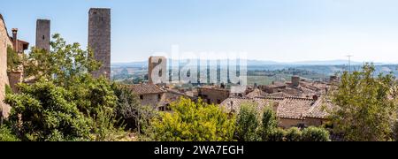 Le torri Cugnanesi e Becci a San Gimignano, Italia Foto Stock