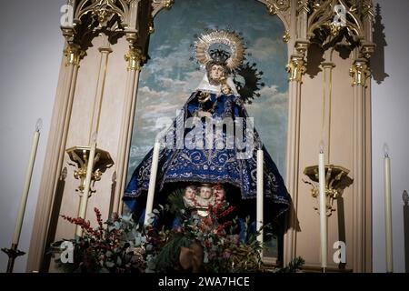 Madrid, Spagna. 2 gennaio 2024. Madrid, Spagna, dicembre 2023. Ammira l'interno di Iglesia de Los Jerónimos o de San Jerónimo el Real. Madrid. Spagna (foto di Oscar Gonzalez/Sipa USA) (foto di Oscar Gonzalez/Sipa USA) credito: SIPA USA/Alamy Live News Foto Stock