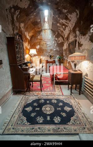 La cella di al Capone all'Eastern State Penitentiary, prigione di Philadelphia, Pennsylvania, USA Foto Stock