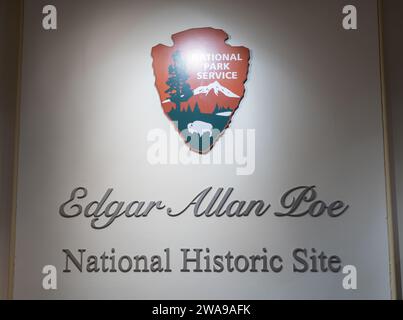 Edgar Allan PoE National Historic Site a Philadelphia, Pennsylvania, Stati Uniti Foto Stock