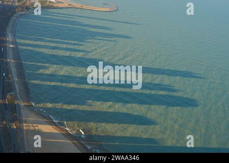 CHICAGO, Illinois - CIRCA MARZO 2016: Vista dal John Hancock Center. Chicago è una delle città più importanti degli Stati Uniti d'America. Foto Stock