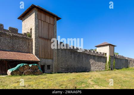 Buergerwehr, un'antica fortificazione sul monte Moenchsberg a Salisburgo, Austria Foto Stock