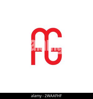 Logo AG Design semplice e pulito Illustrazione Vettoriale