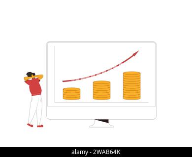 Inflazione. Riduzione del potere d'acquisto. Illustrazione vettoriale. Illustrazione Vettoriale