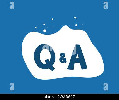 Icona domande e risposte. Q e Il simbolo di social media. Domande e risposte. Illustrazione vettoriale Illustrazione Vettoriale