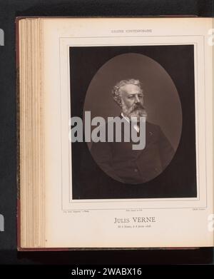 Portret van Jules Verne, Étienne Carjat, c. 1873 - in o prima del 1878 carta fotomeccanica persone storiche. uomo adulto Foto Stock