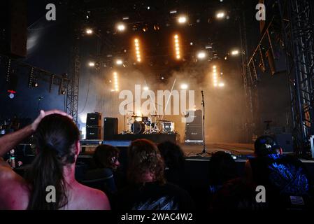 Motocultor festival, musica metal, concerto Landmvrks, Carhaix, Finistere, Bretagne, Francia, Europa Foto Stock