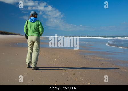 Spiaggia aperta, Canaveral National Seashore, Florida Foto Stock