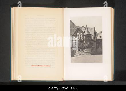 Esterno di una casa in legno a Bacharach, Anonimo, c. 1889 - in o prima del 1899 stampa fotomeccanica facciata in carta Bacharach (di casa o di edificio). intelaiatura in legno Foto Stock