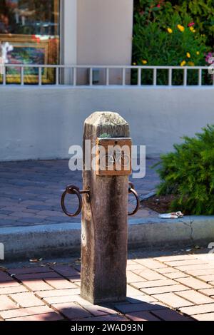 Parcheggio per biciclette. Carmel CA Foto Stock