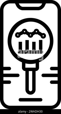 Icona per l'analisi della concorrenza Illustrazione Vettoriale
