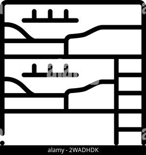 Icona per dormitorio, ostello Illustrazione Vettoriale