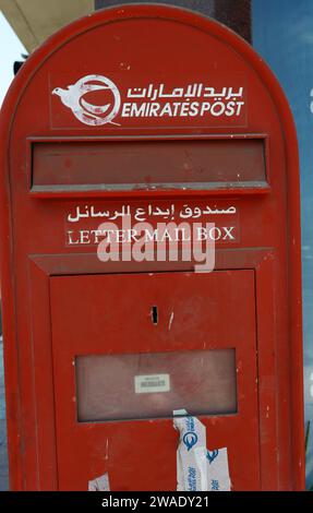 Casella postale Emirates a Dubai, Emirati Arabi Uniti Foto Stock