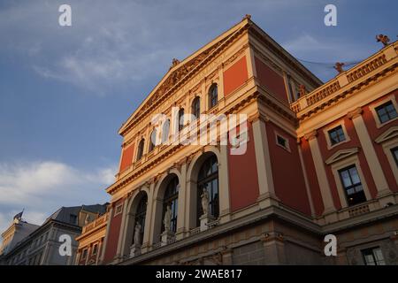 Una splendida vista della Vienna Music Society e della sala concerti Foto Stock