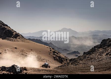 Al Ula, Arabie Saoudite. 3 gennaio 2024. 329 AKEEL Danial (sau), DUPLE Stéphane (fra), Wevers Sport, Taurus T3 Max, FIA Challenger, FIA W2RC, azione durante il test privato della Dakar 2024 dal 2 al 3 gennaio 2024 ad al-Ula, Arabia Saudita - foto Marcin Kin/DPPI Credit: DPPI Media/Alamy Live News Foto Stock