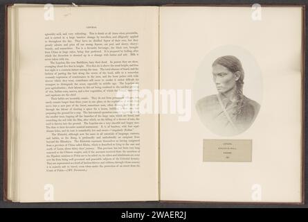 Ritratto di una donna sconosciuta della comunità Lepcha del Sikkim, 1858 circa - nel o prima del 1868 fotografare il Sikkim foto di supporto albumi stampare razze umane; popoli; nazionalità Foto Stock