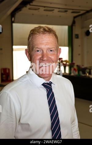 Regno Unito, Inghilterra, Worcestershire, Malvern Wells, Royal 3 Counties Show, BBC TV Countryfile presenter e Farmer Adam Henson Foto Stock