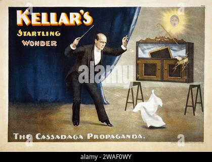 La meraviglia sorprendente di Kellar, Magic Show poster c 1894. "La Cassadaga Propaganda" Foto Stock