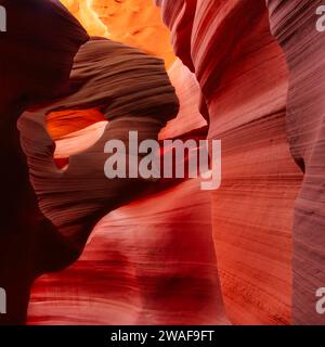 Una vista panoramica dell'Antelope Canyon in Arizona, USA Foto Stock