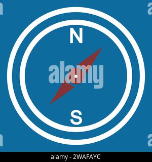 Icona bussola vettore |icona Guida Illustrazione Vettoriale
