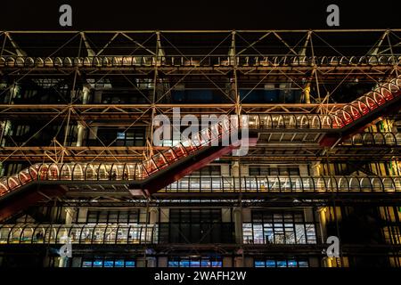 Le Centre Georges Pompidou, à Parigi. 7 dicembre 2023. ( Foto Grégoire campione) Foto Stock