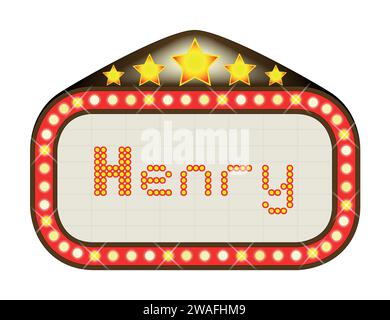 A Name, cinema o tendone del cinema con il testo Henry Illustrazione Vettoriale