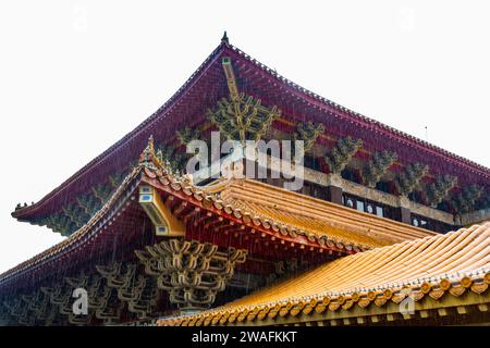 Architettura buddista taiwanese vista in Fo Guang Shan, Kaohsiung, Taiwan Foto Stock