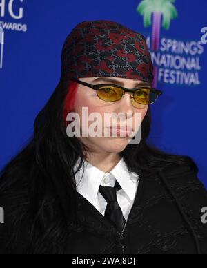 Palm Springs, Stati Uniti. 4 gennaio 2024. Billie Eilish arriva al Palm Springs International Film Festival Film Awards 2024 tenutosi al Palm Springs Convention Center il 4 gennaio 2024 a Palm Springs, CALIFORNIA. © Tammie Arroyo/AFF-USA.com credito: AFF/Alamy Live News Foto Stock