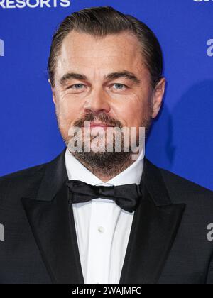 Palm Springs, Stati Uniti. 4 gennaio 2024. PALM SPRINGS, RIVERSIDE COUNTY, CALIFORNIA, USA - 04 GENNAIO: Leonardo DiCaprio arriva alla 35a edizione del Palm Springs International Film Festival Film Awards tenutasi al Palm Springs Convention Center il 4 gennaio 2024 a Palm Springs, Riverside County, California, Stati Uniti. (Foto di Xavier Collin/Image Press Agency) credito: Image Press Agency/Alamy Live News Foto Stock