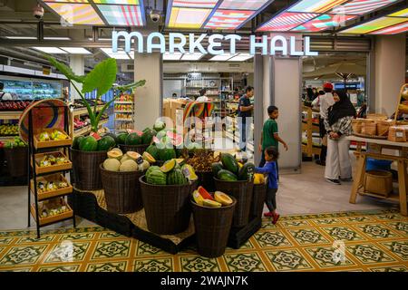 Ingresso al mercato centrale di Pasar Besar, Kuala Lumpur, Malesia Foto Stock