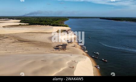 Dune di sabbia sul delta del Parnàiba in Brasile. Foto Stock