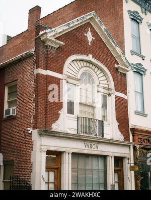 Storica architettura in mattoni a Catskill, New York Foto Stock