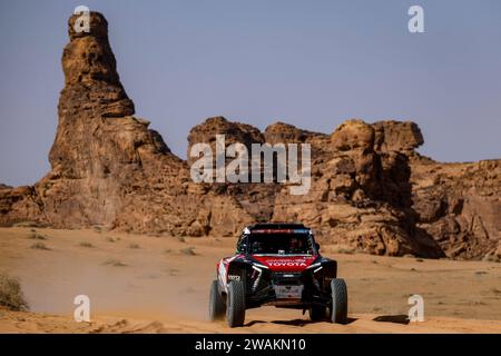 Al Ula, Arabie Saoudite. 5 gennaio 2024. 329 AKEEL Danial (sau), DUPLE Stéphane (fra), Wevers Sport, Taurus T3 Max, FIA Challenger, FIA W2RC, azione durante il prologo della Dakar 2024 il 5 gennaio 2024 ad al-Ula, Arabia Saudita - foto Julien Delera/DPPI Credit: DPPI Media/Alamy Live News Foto Stock