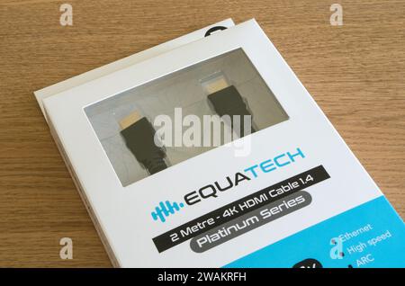 Cavo HDMI Equatech da 2 metri $K. Foto Stock