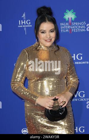 Janae Collins partecipa al 35° annuale Palm Springs International Film Awards al Palm Springs Convention Center il 4 gennaio 2024 a Palm Springs, California. Foto: Crash/imageSPACE Foto Stock