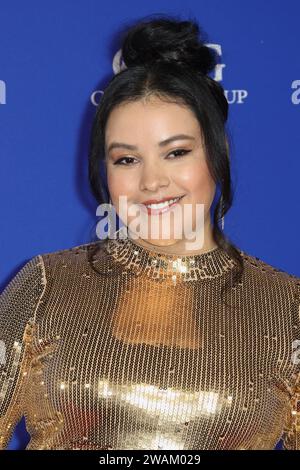 Janae Collins partecipa al 35° annuale Palm Springs International Film Awards al Palm Springs Convention Center il 4 gennaio 2024 a Palm Springs, California. Foto: Crash/imageSPACE/Sipa USA credito: SIPA USA/Alamy Live News Foto Stock