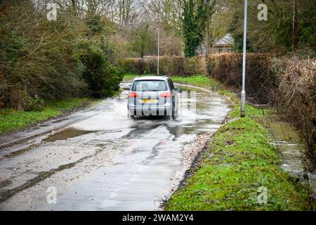 Inondazione del Cambridgeshire Foto Stock
