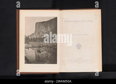 Vista di El Capitan nella Valle di Yosemite, Anonimo, c. 1866 - in o prima del 1876 stampa fotomeccanica Yosemite Valley formazioni rocciose di carta della Valle di Yosemite Foto Stock