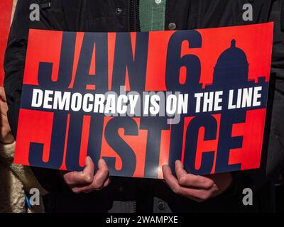 5 gennaio 2024, Washington, Distretto di Columbia, USA: La democrazia è ancora in linea tre anni dopo gli eventi del 6 gennaio 2021. (Immagine di credito: © sue Dorfman/ZUMA Press Wire) SOLO USO EDITORIALE! Non per USO commerciale! Foto Stock